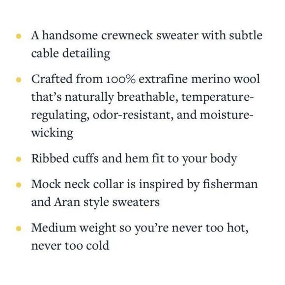 Taylor Stitch Ventana Sweater In Navy Merino Wool XS 36 Unisex NWT - Picture 15 of 15